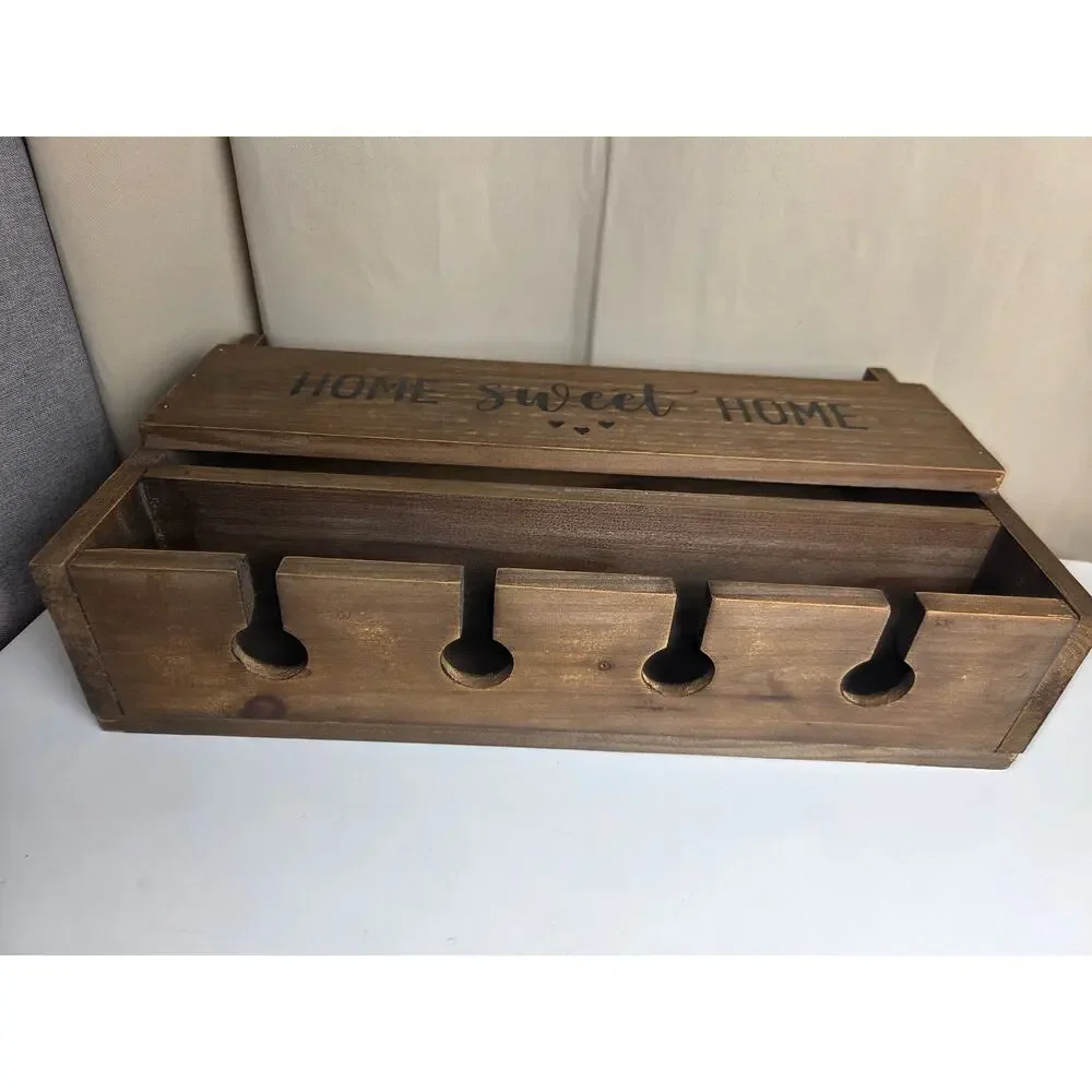 Housewarming‎ Gift, Home Sweet Home, Wall Mounted Wooden Shelf for wine